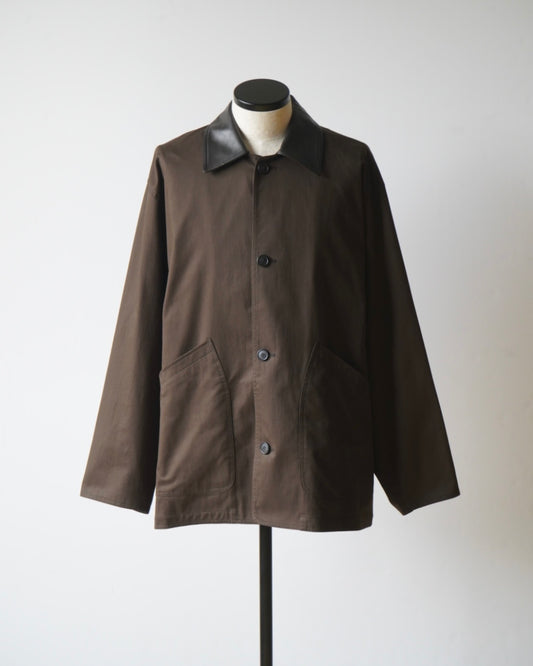 OVERSIZED BLOUSON WITH LEATHER PATCH