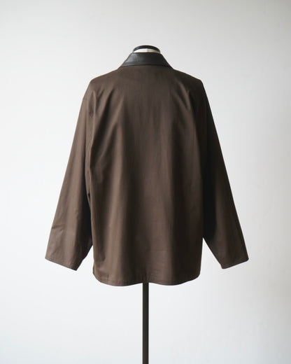 OVERSIZED BLOUSON WITH LEATHER PATCH