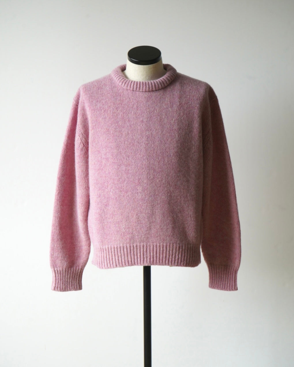 PADDED COLLAR SHETLAND OVERSIZED SWEATER