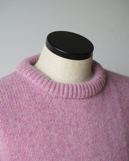 PADDED COLLAR SHETLAND OVERSIZED SWEATER