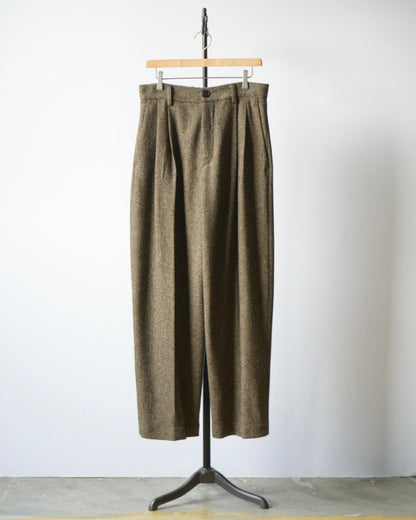 DOUBLE PLEATED WIDE PANTS
