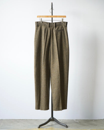 DOUBLE PLEATED WIDE PANTS