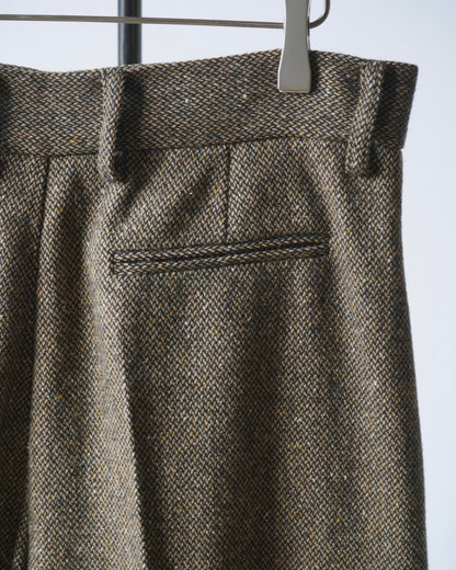DOUBLE PLEATED WIDE PANTS