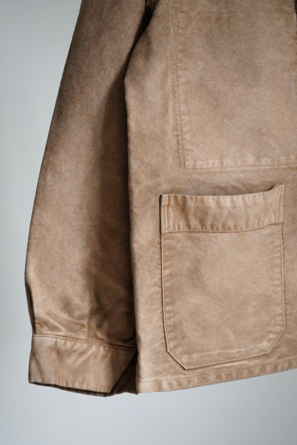 GARMENT-DYED ORGANIC COTTON HEAVY MOLESKIN COVERALL
