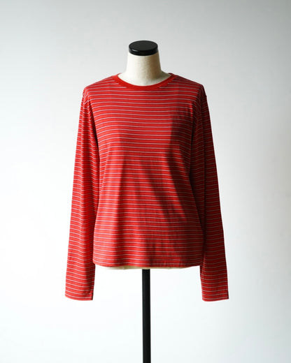 SOFT SMOOTH WOOL STRIPE JERSEY L/S TEE