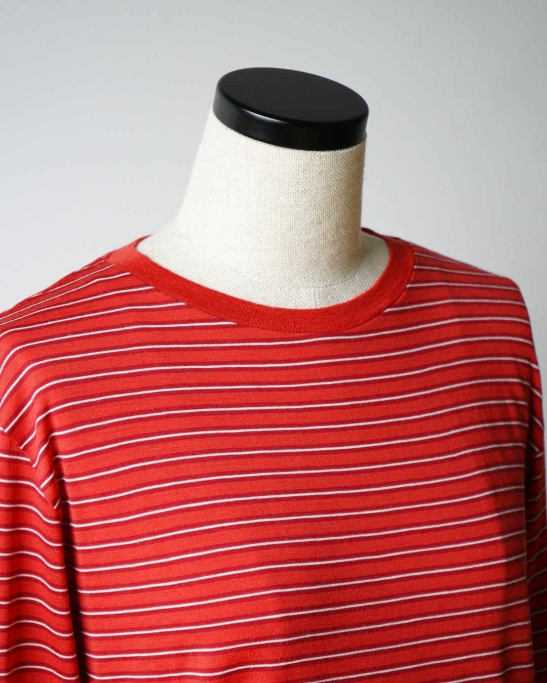 SOFT SMOOTH WOOL STRIPE JERSEY L/S TEE