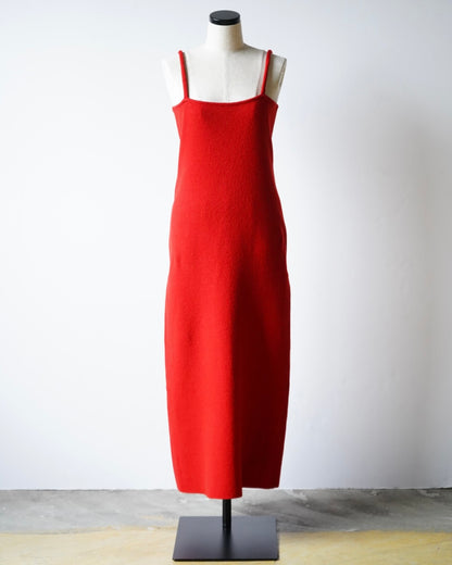 SMOOTH FULLED WOOL KNIT DRESS