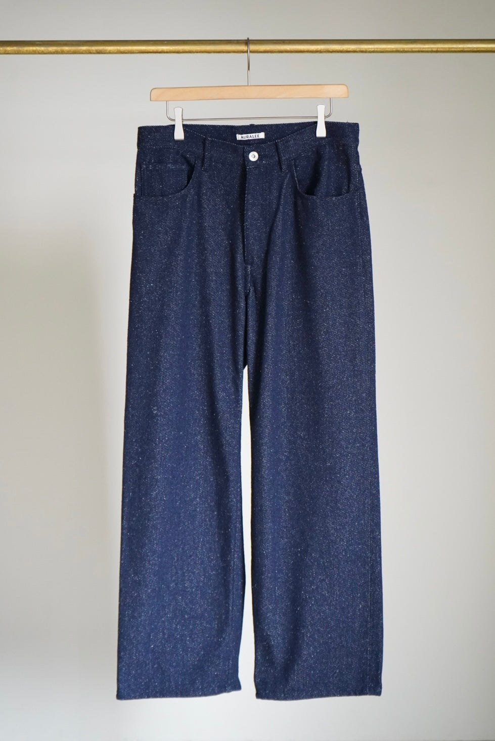 SILK NEP DENIM 5P WIDE PANTS