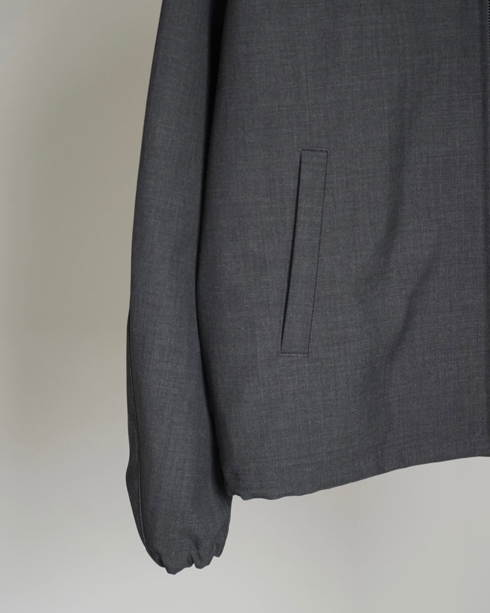 BONDED TROPICAL WOOL ZIP BLOUSON