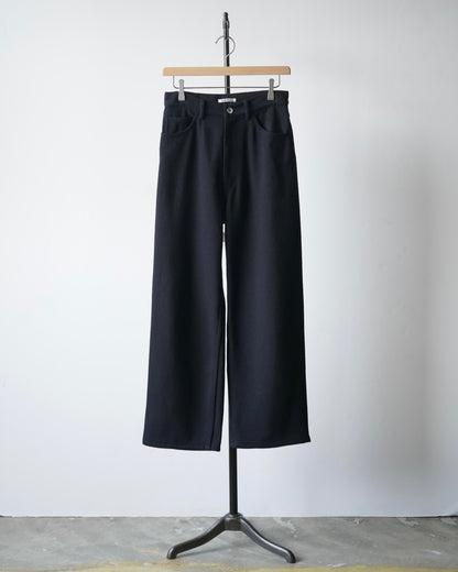 SILK NEP DENIM 5P WIDE PANTS