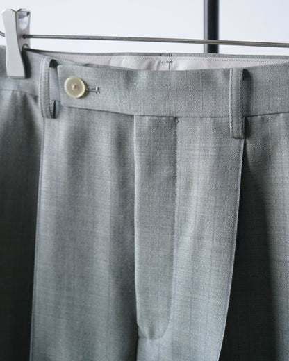 BLUEFACED WOOL TWO-TUCK SLACKS