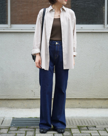 COTTON SILK STRIPE SHIRT