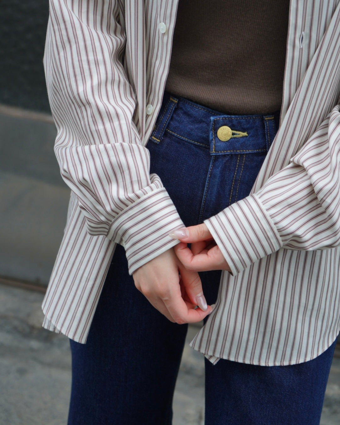 COTTON SILK STRIPE SHIRT