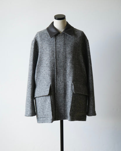 HOMESPUN TWEED ZIP BLOUSON