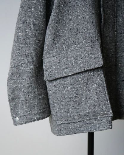 HOMESPUN TWEED ZIP BLOUSON