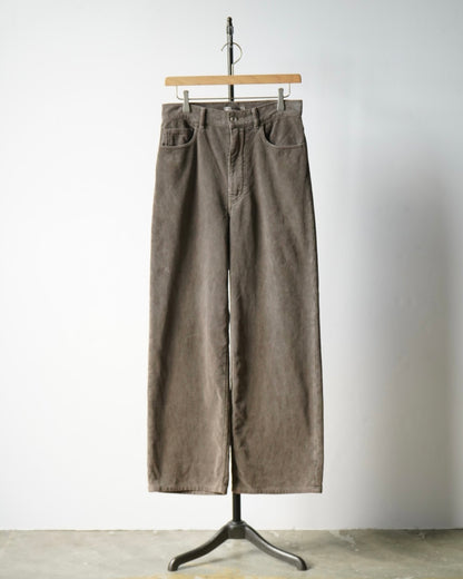 GARMENT-DYED FINX CORDUROY 5P WIDE PANTS