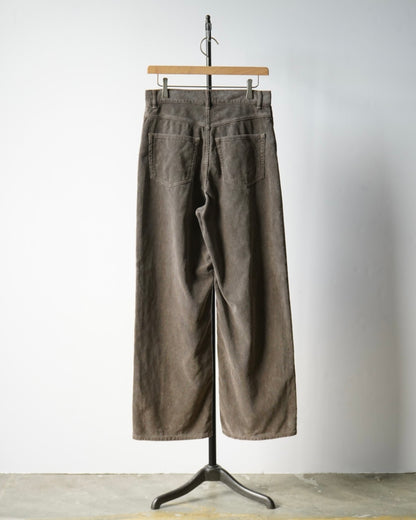 GARMENT-DYED FINX CORDUROY 5P WIDE PANTS