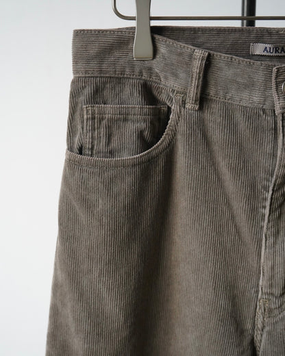 GARMENT-DYED FINX CORDUROY 5P WIDE PANTS