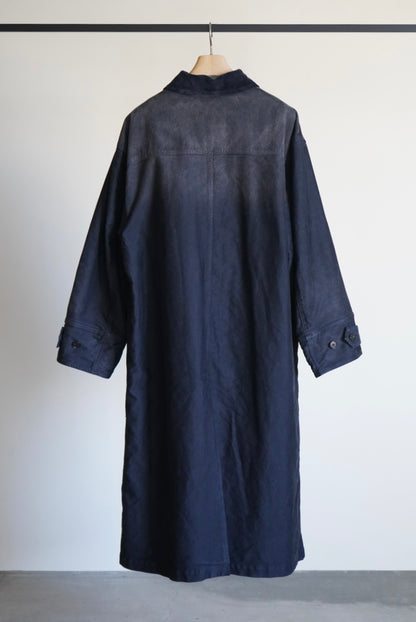 GARMENT-DYED ORGANIC COTTON HEAVY MOLESKIN COAT