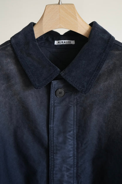 GARMENT-DYED ORGANIC COTTON HEAVY MOLESKIN COAT