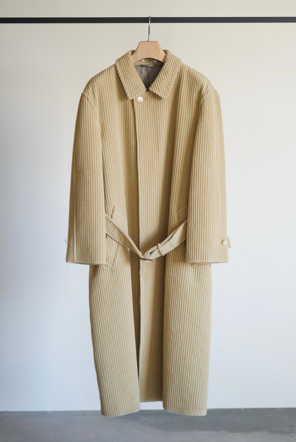 WOOL CASHMERE CORDUROY SOUTIEN COLLAR COAT