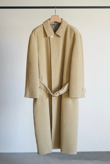 WOOL CASHMERE CORDUROY SOUTIEN COLLAR COAT