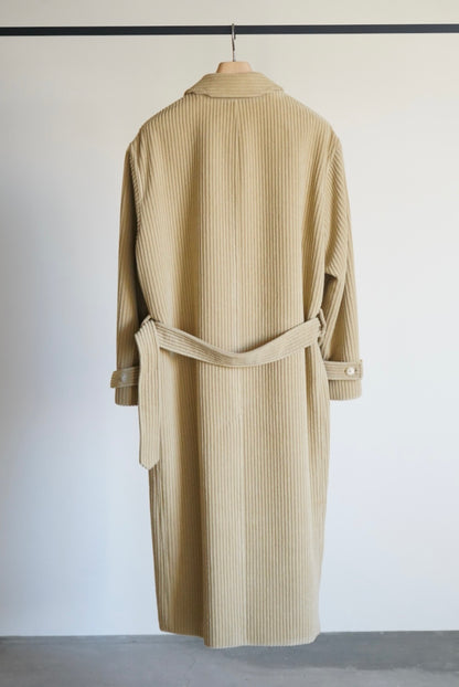 WOOL CASHMERE CORDUROY SOUTIEN COLLAR COAT