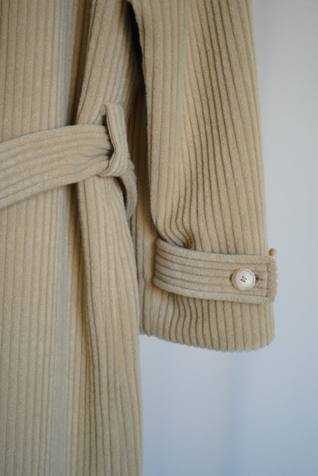 WOOL CASHMERE CORDUROY SOUTIEN COLLAR COAT