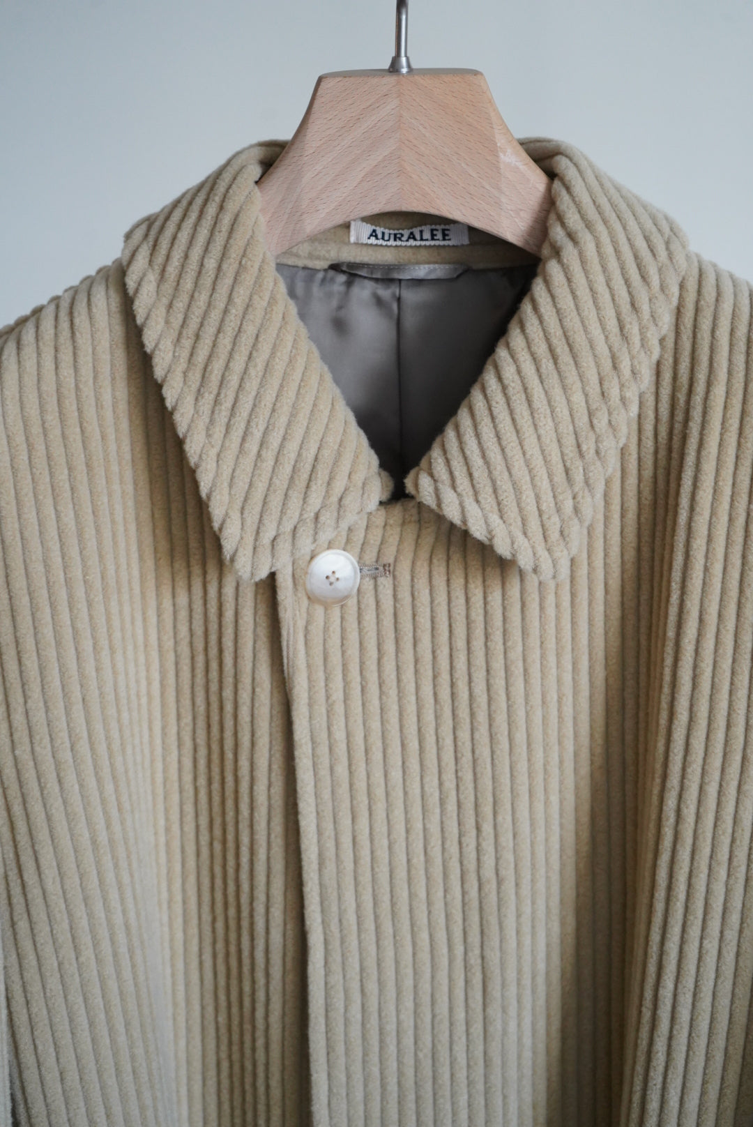 WOOL CASHMERE CORDUROY SOUTIEN COLLAR COAT