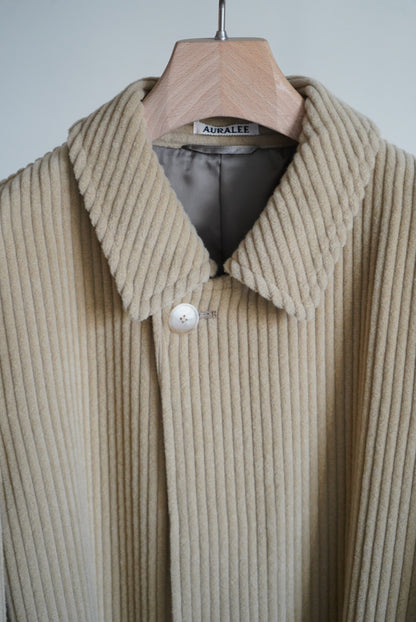 WOOL CASHMERE CORDUROY SOUTIEN COLLAR COAT