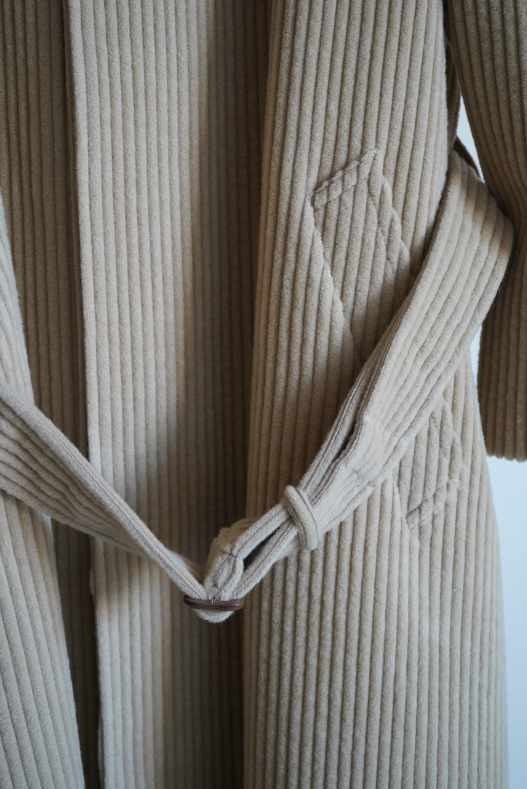 WOOL CASHMERE CORDUROY SOUTIEN COLLAR COAT