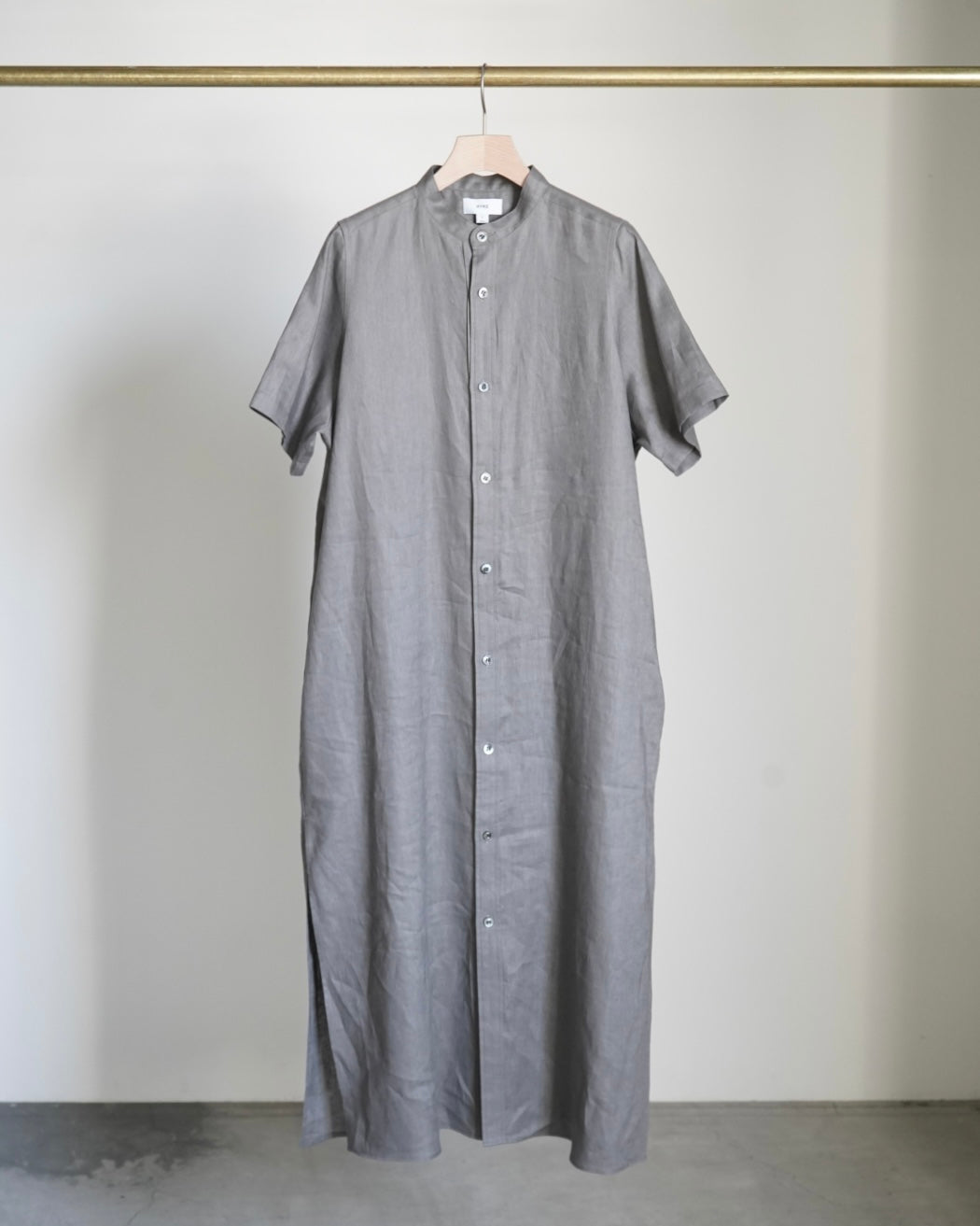 LINEN MAXI SHIRT DRESS