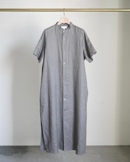 LINEN MAXI SHIRT DRESS