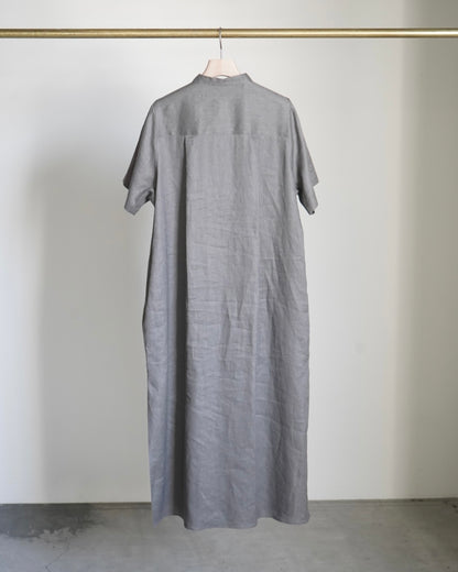 LINEN MAXI SHIRT DRESS
