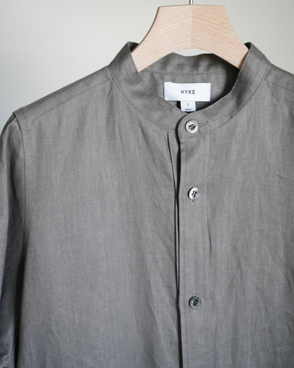 LINEN MAXI SHIRT DRESS
