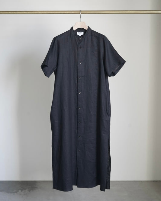 LINEN MAXI SHIRT DRESS
