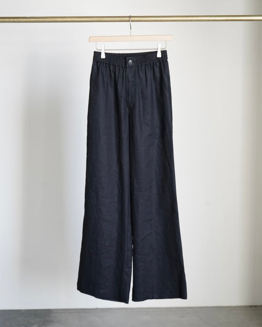 LINEN WIDE-LEG PANTS