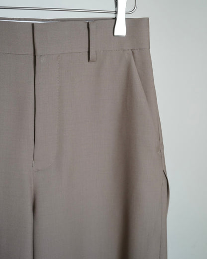 WOOL SIDE TUCK PANTS