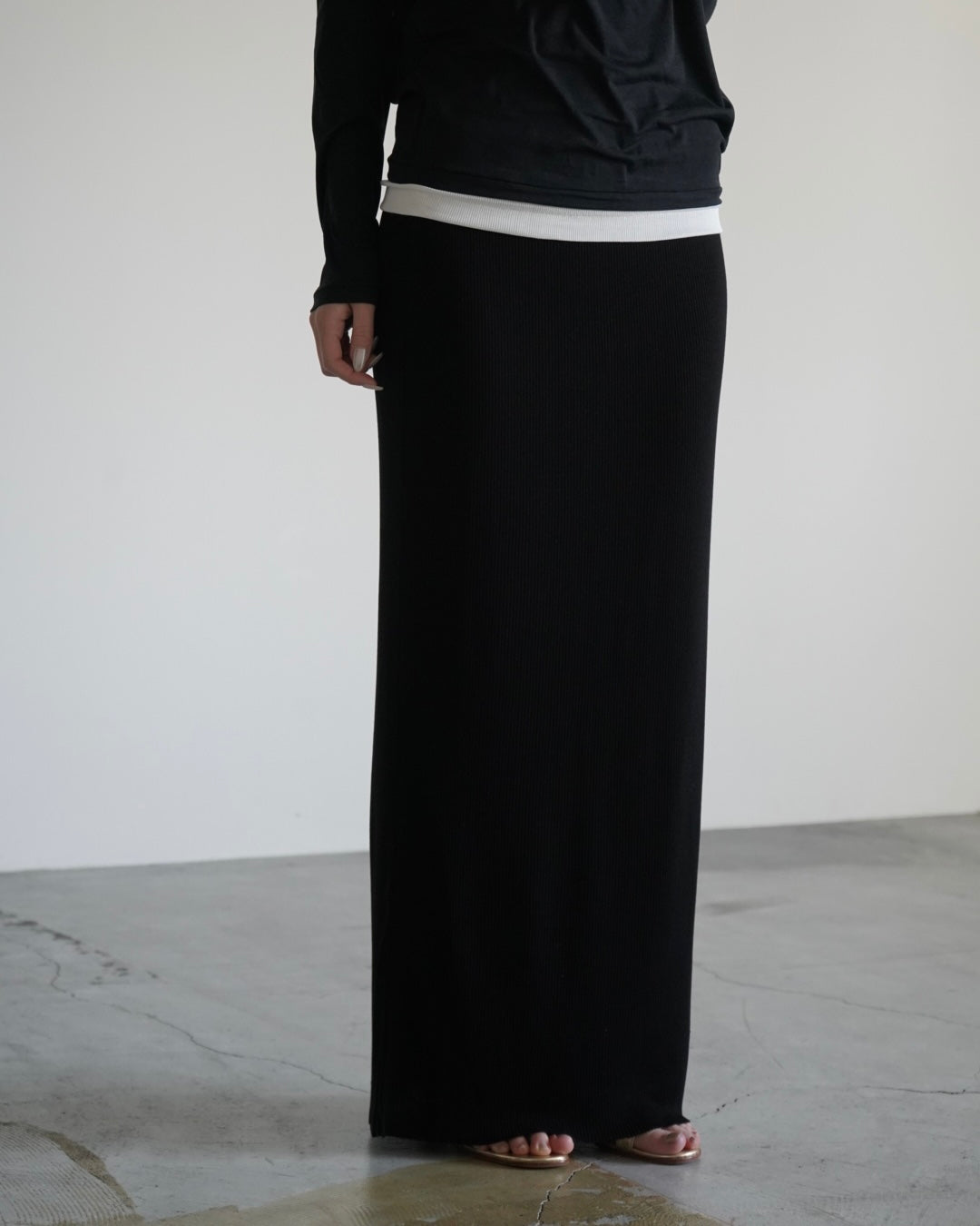 CRUZ Rib Long Skirt
