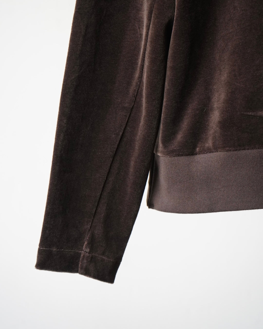 VELOUR CREW NECK TOP