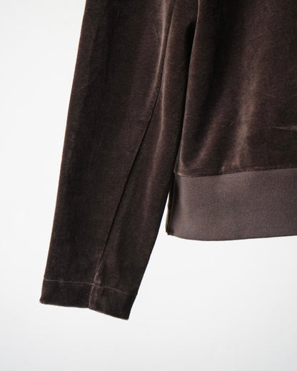 VELOUR CREW NECK TOP