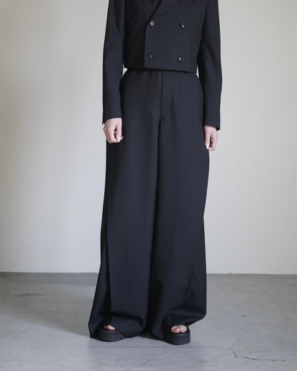 WOOL SIDE TUCK PANTS