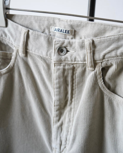 GARMENT-DYED FINX CORDUROY 5P WIDE PANTS