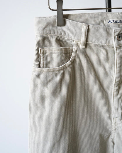 GARMENT-DYED FINX CORDUROY 5P WIDE PANTS