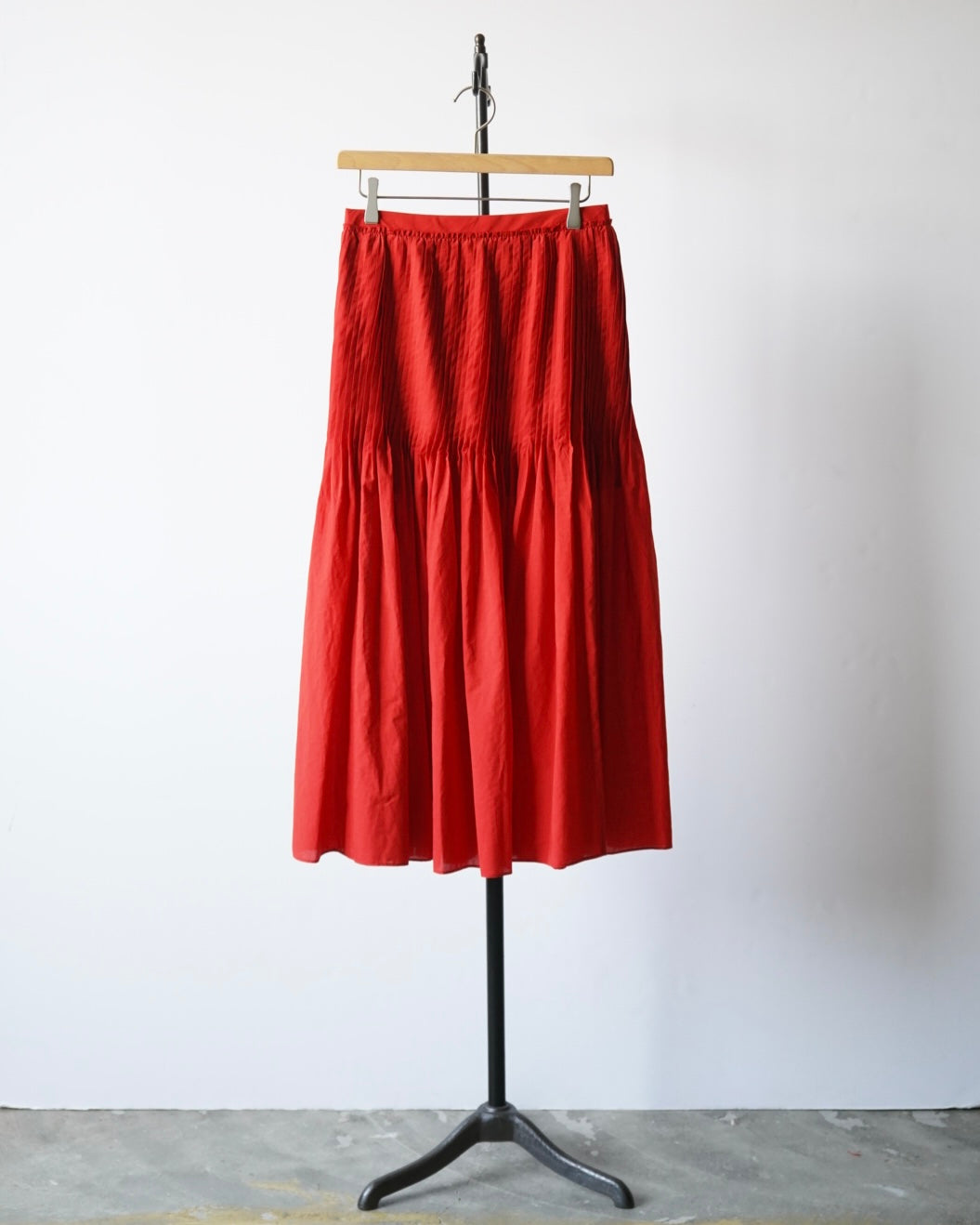 SUPER FINE COTTON LAWN PIN-TUCK SKIRT