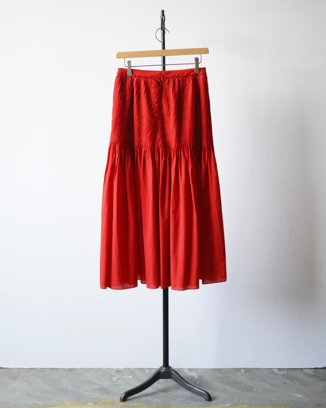 SUPER FINE COTTON LAWN PIN-TUCK SKIRT