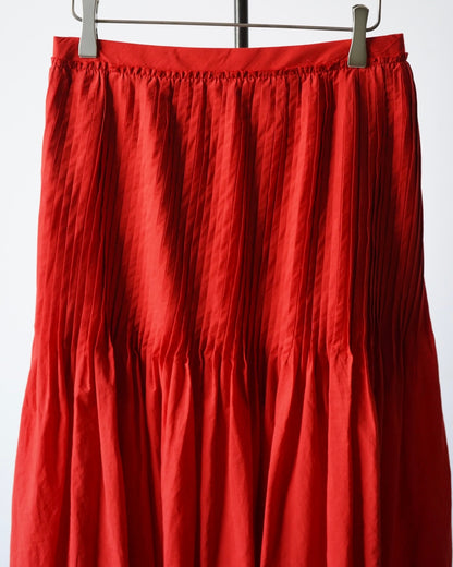 SUPER FINE COTTON LAWN PIN-TUCK SKIRT