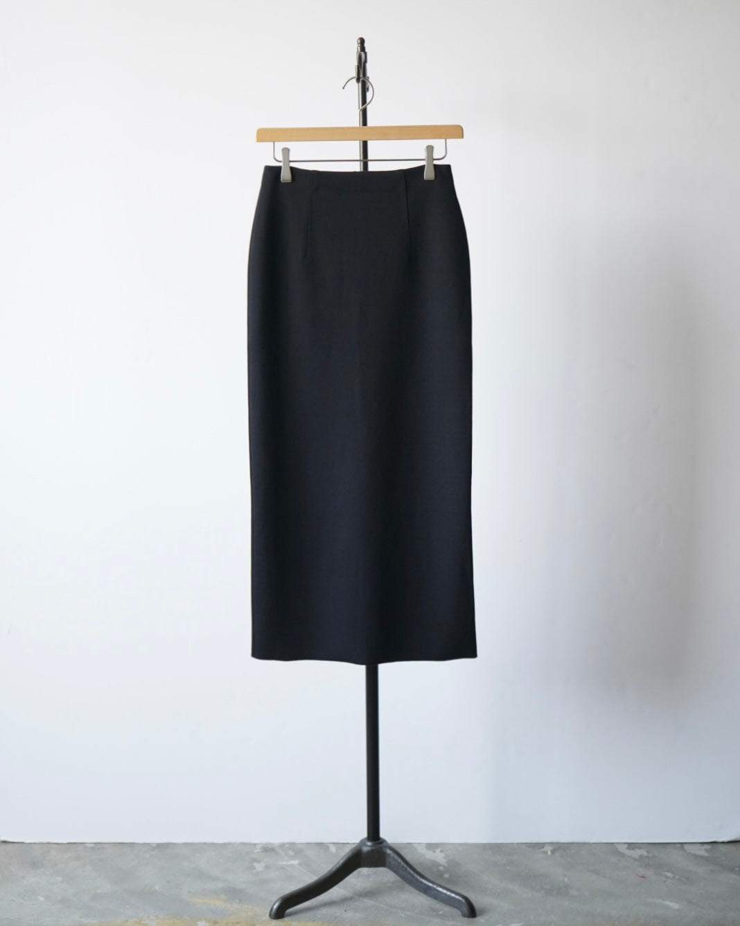 DOUBLE FACED SILK COTTON KNIT SKIRT