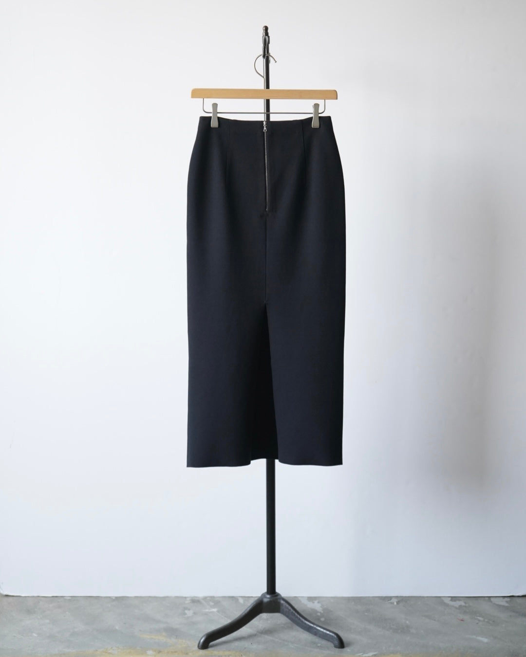 DOUBLE FACED SILK COTTON KNIT SKIRT