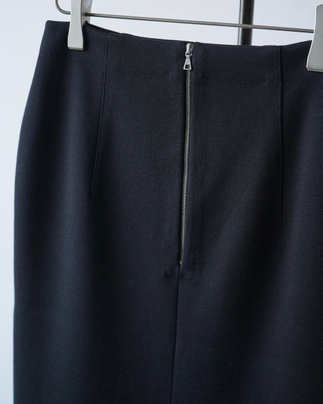 DOUBLE FACED SILK COTTON KNIT SKIRT